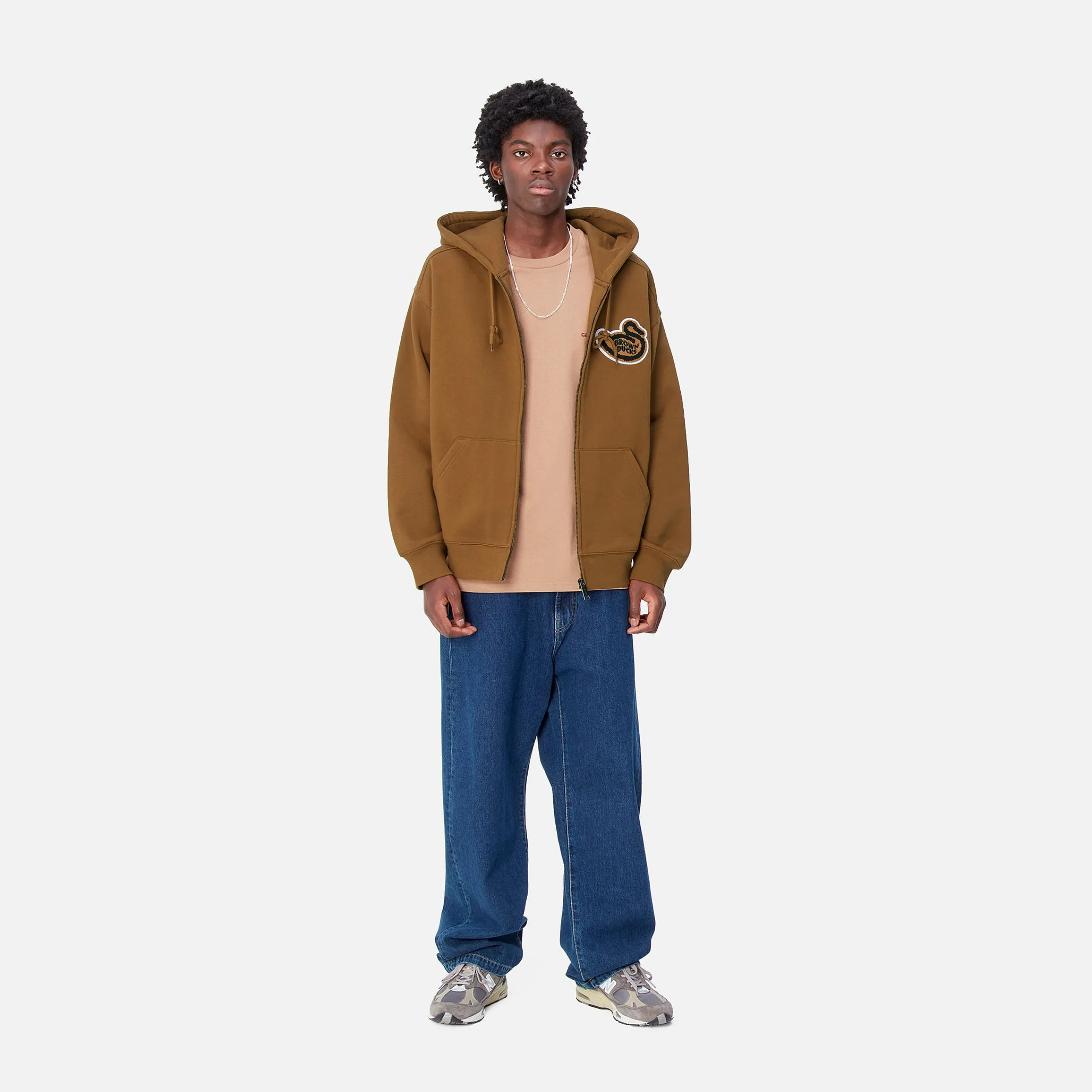 Sweats>Carhartt WIP Hooded Brown Ducks Jacket Hamilton Brown