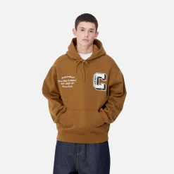 Sweats>Carhartt WIP Hooded Brown Ducks Sweat Hamilton Brown