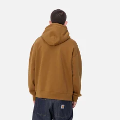 Sweats>Carhartt WIP Hooded Brown Ducks Sweat Hamilton Brown