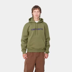Sweats>Carhartt WIP Hooded Carhartt Sweatshirt Capulet / Aura