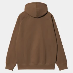 Sweats>Carhartt WIP Hooded Chase Sweatshirt Chocolate / Gold