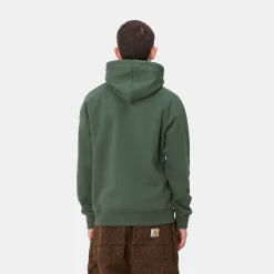 Sweats>Carhartt WIP Hooded Chase Sweatshirt Sycamore Tree / Gold