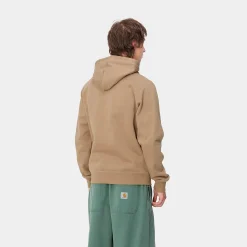 Sweats>Carhartt WIP Hooded Chase Sweatshirt Peanut / Gold