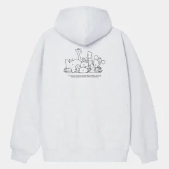 Sweats>Carhartt WIP Hooded Coffee Sweatshirt FW24 Ash Heather