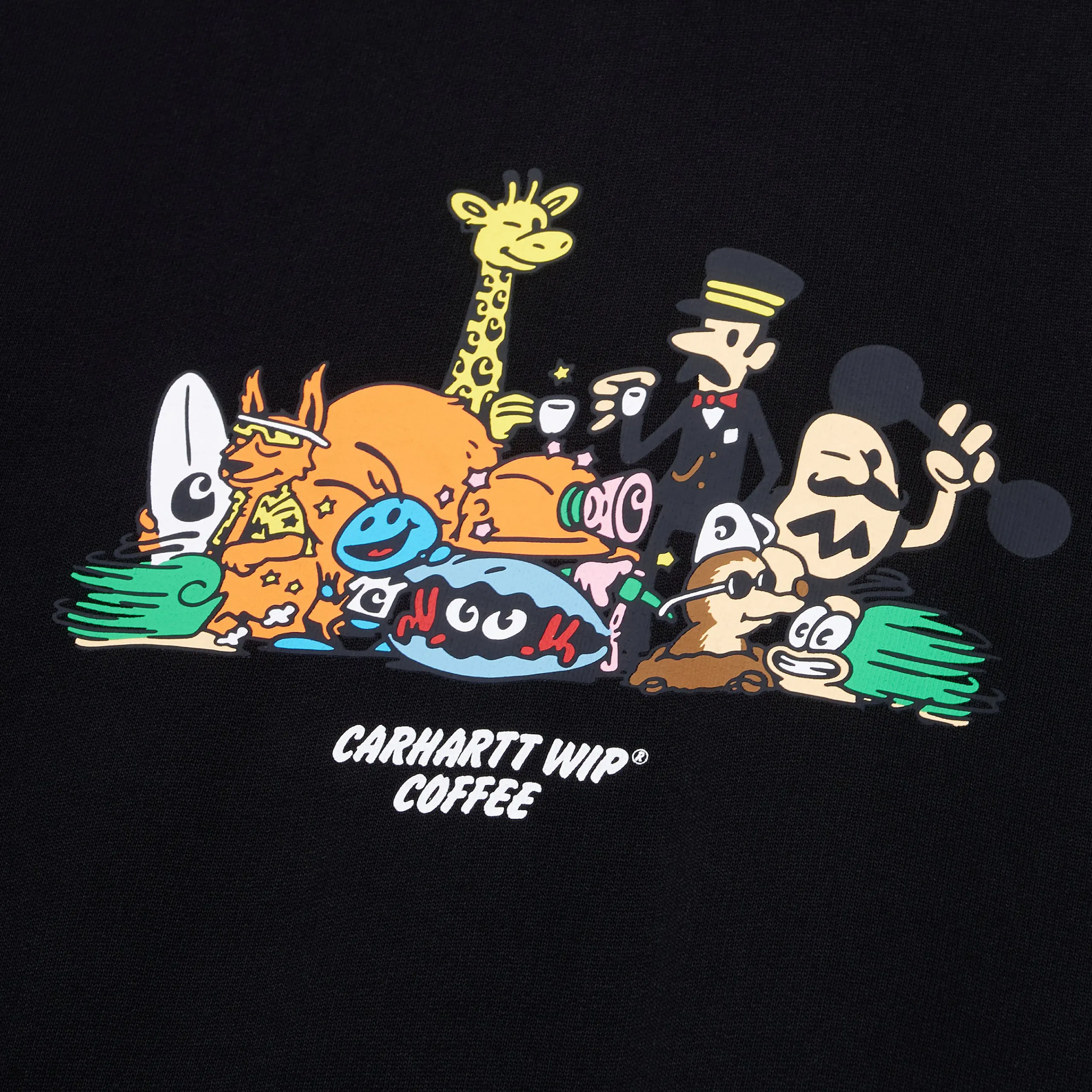 Sweats>Carhartt WIP Hooded Coffee Sweatshirt FW24 Black