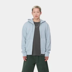 Sweats>Carhartt WIP Hooded Duster Script Jacket Misty Sky