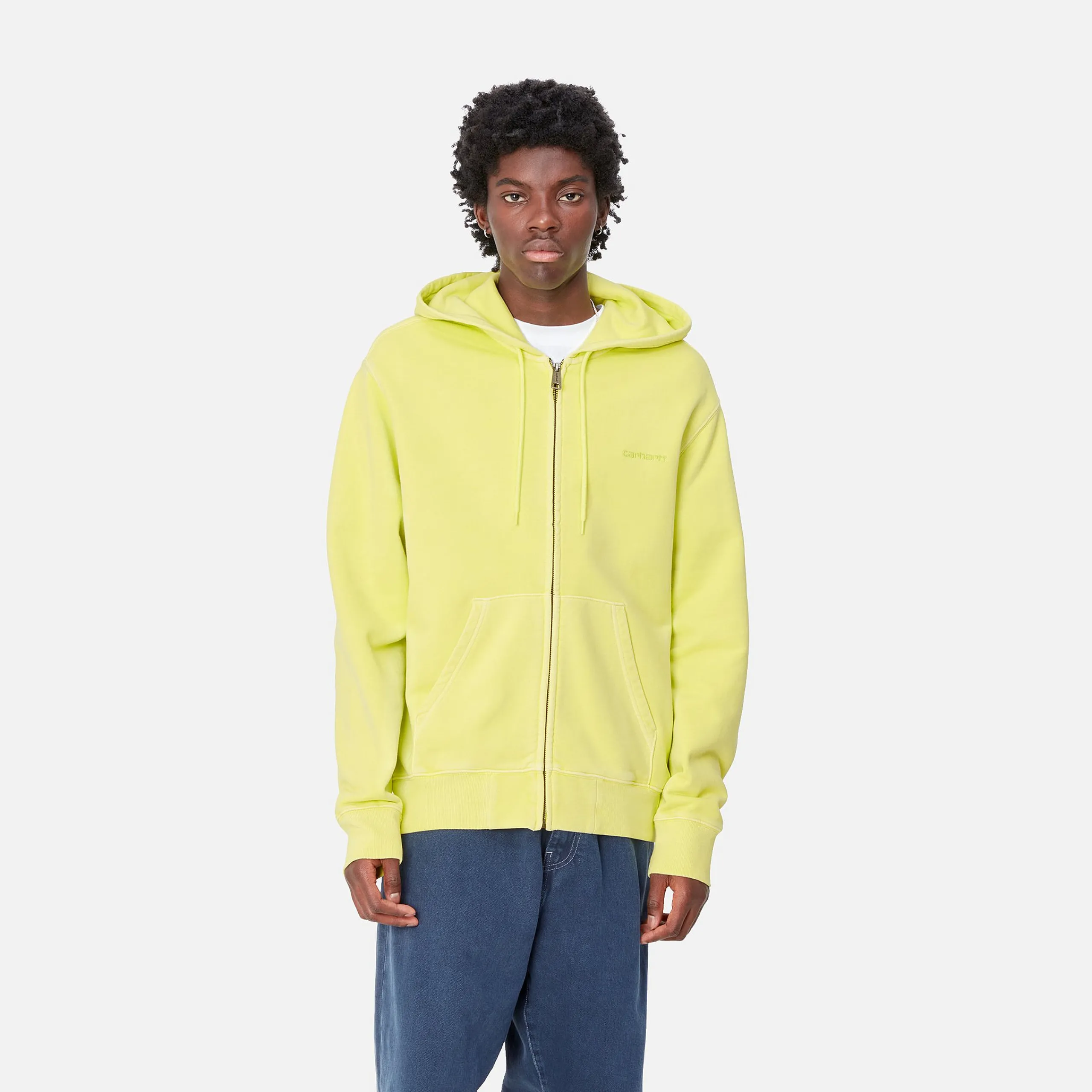 Sweats>Carhartt WIP Hooded Duster Script Jacket Arctic Lime