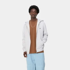 Sweats>Carhartt WIP Hooded Madison Jacket Ash Heather/Lumber
