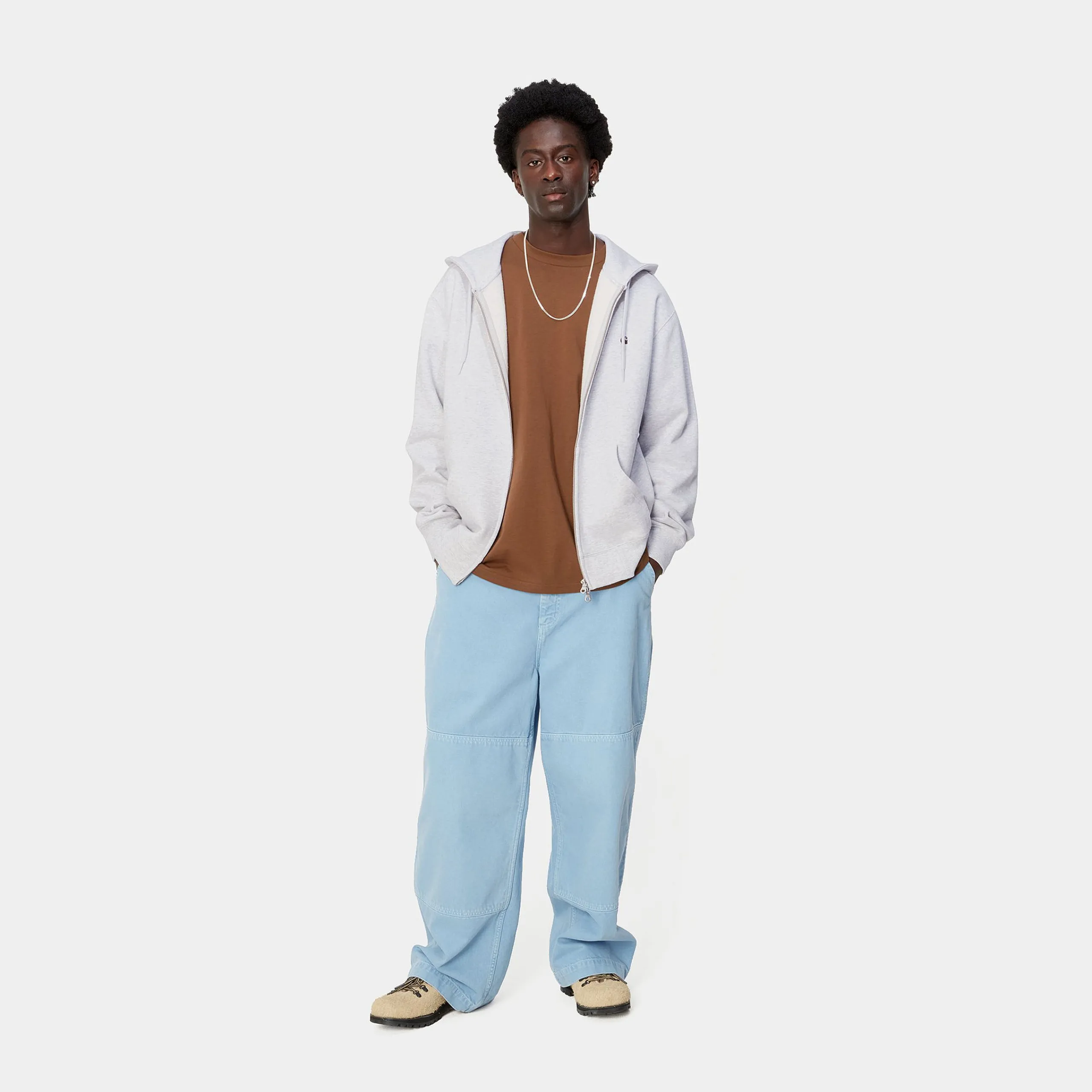 Sweats>Carhartt WIP Hooded Madison Jacket Ash Heather/Lumber