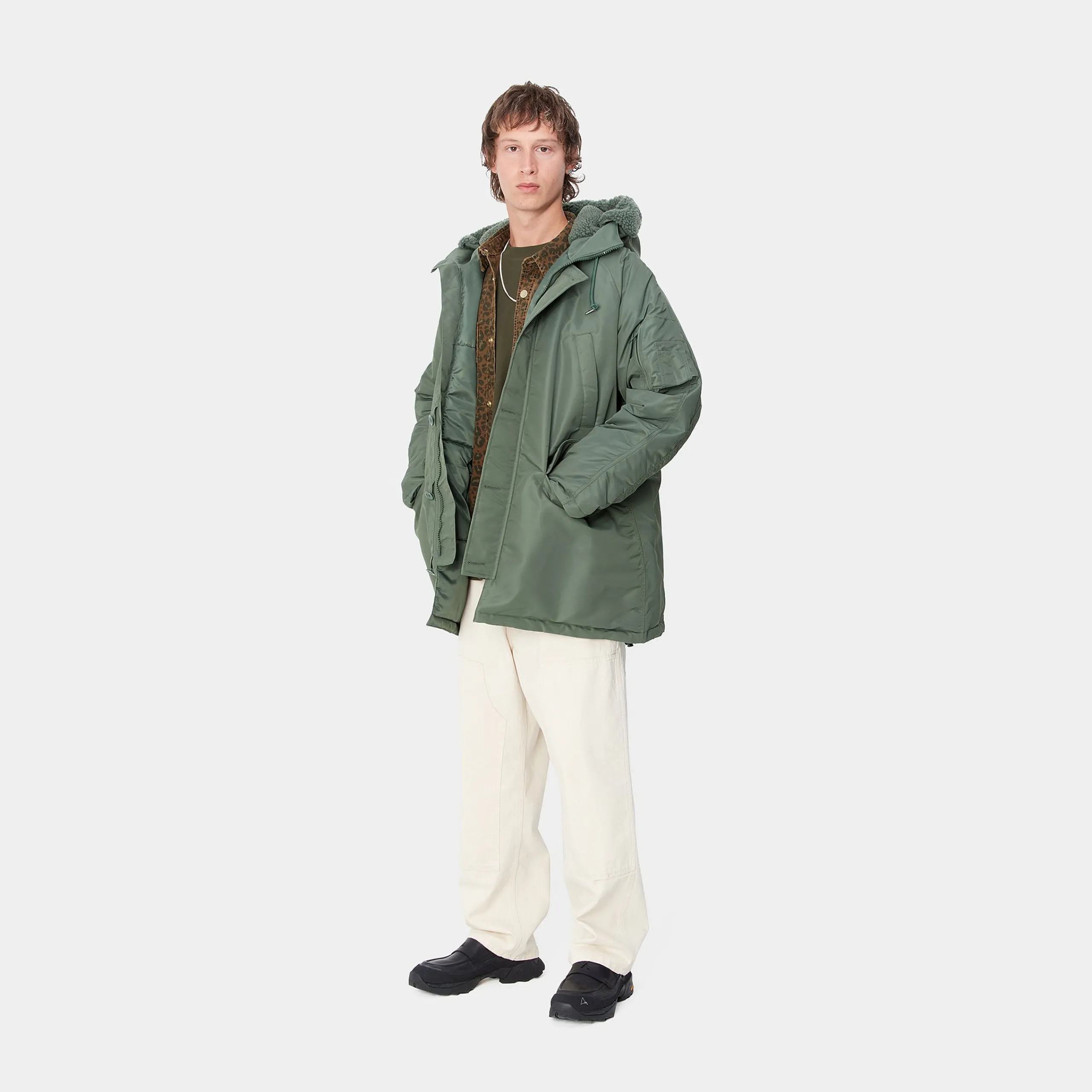 Jacken & Mäntel>Carhartt WIP Hooded Olten Parka Duck Green