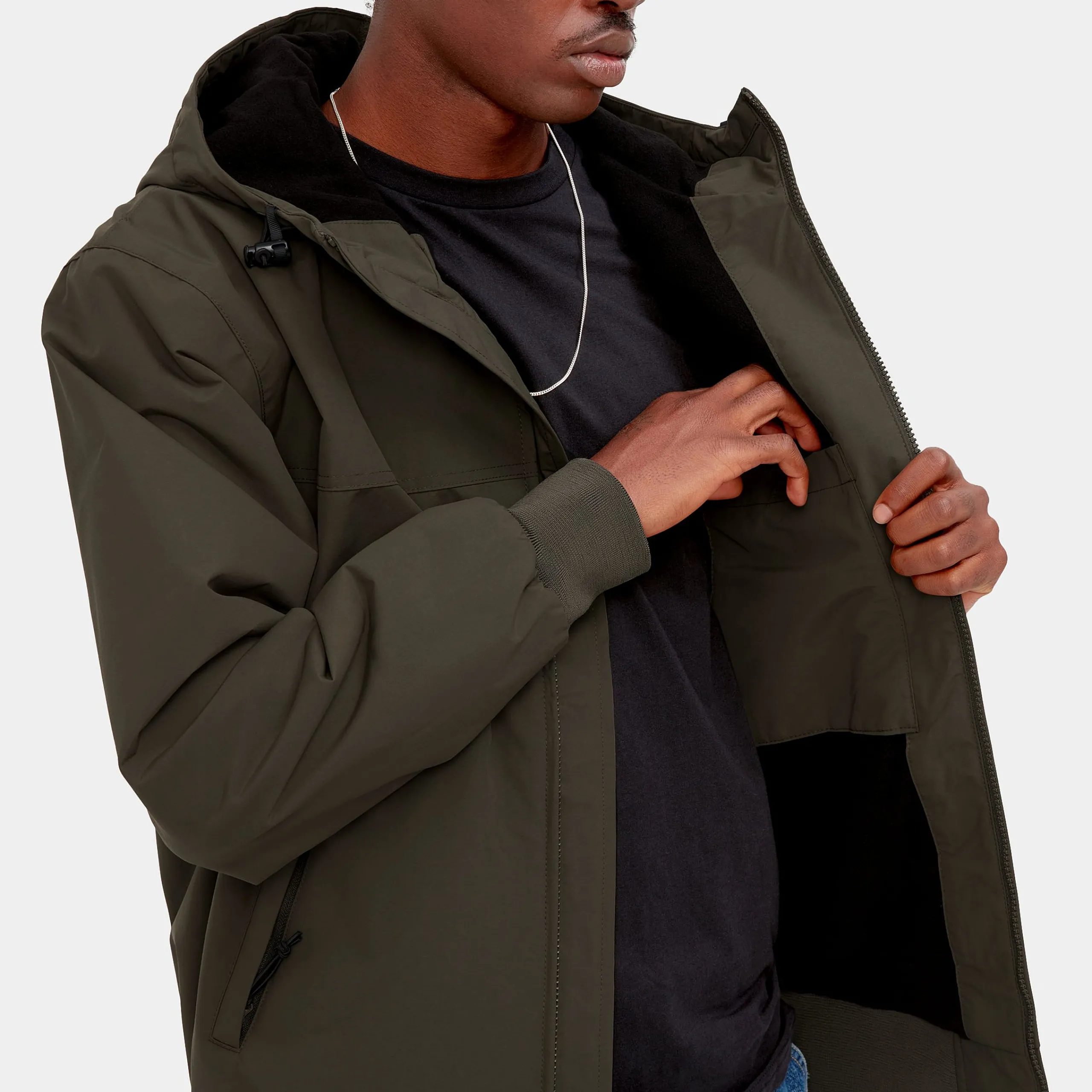 Jacken & Mäntel>Carhartt WIP Hooded Sail Jacket Cypress / Black