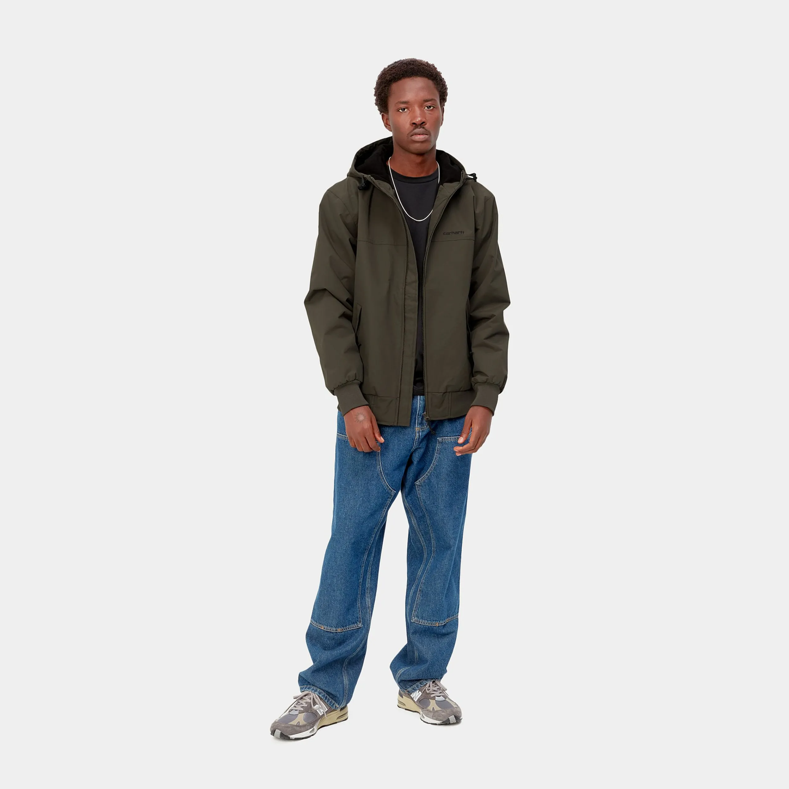 Jacken & Mäntel>Carhartt WIP Hooded Sail Jacket Cypress / Black
