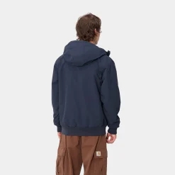 Jacken & Mäntel>Carhartt WIP Hooded Sail Jacket Air Force Blue / White