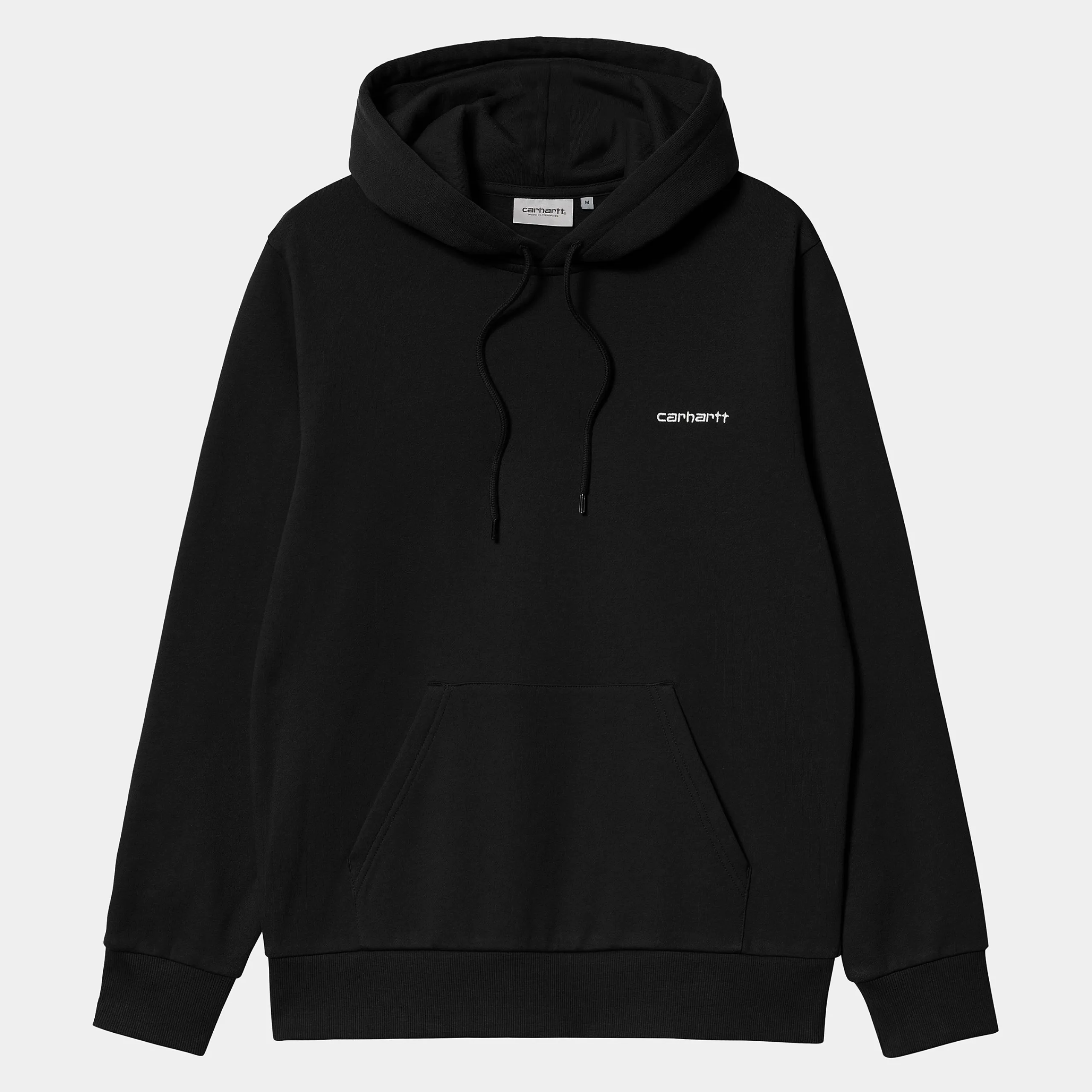 Sweats>Carhartt WIP Hooded Script Embroidery Sweat Black / White
