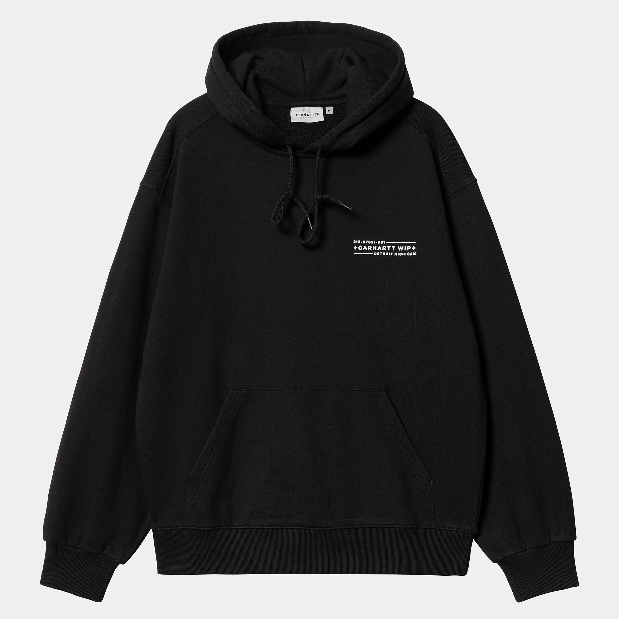 Sweats>Carhartt WIP Hooded Stamp Sweat Black / White