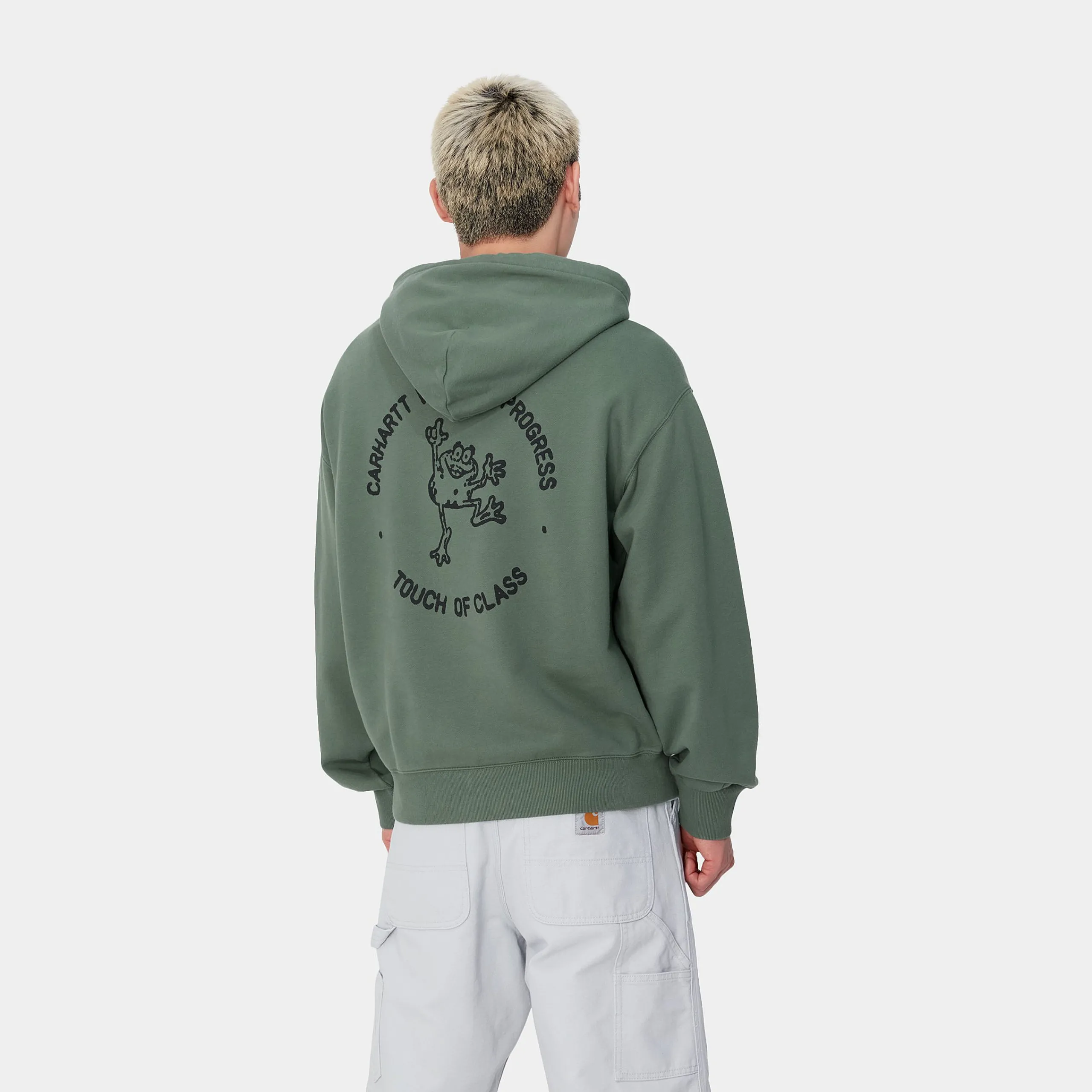 Sweats>Carhartt WIP Hooded Stamp Sweat Duck Green / Black