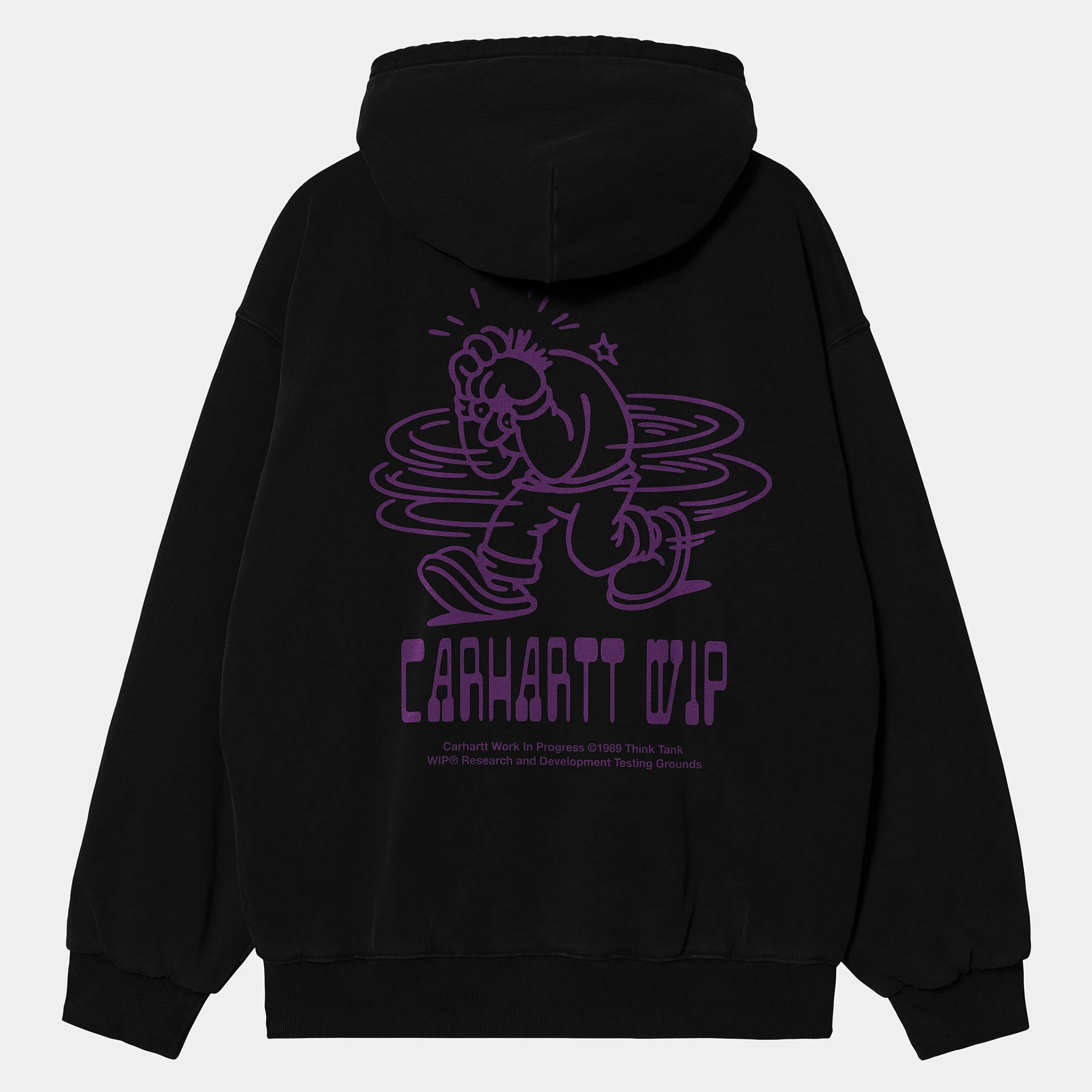 Sweats>Carhartt WIP Hooded Think Tank Sweat Jacket Black / Purple