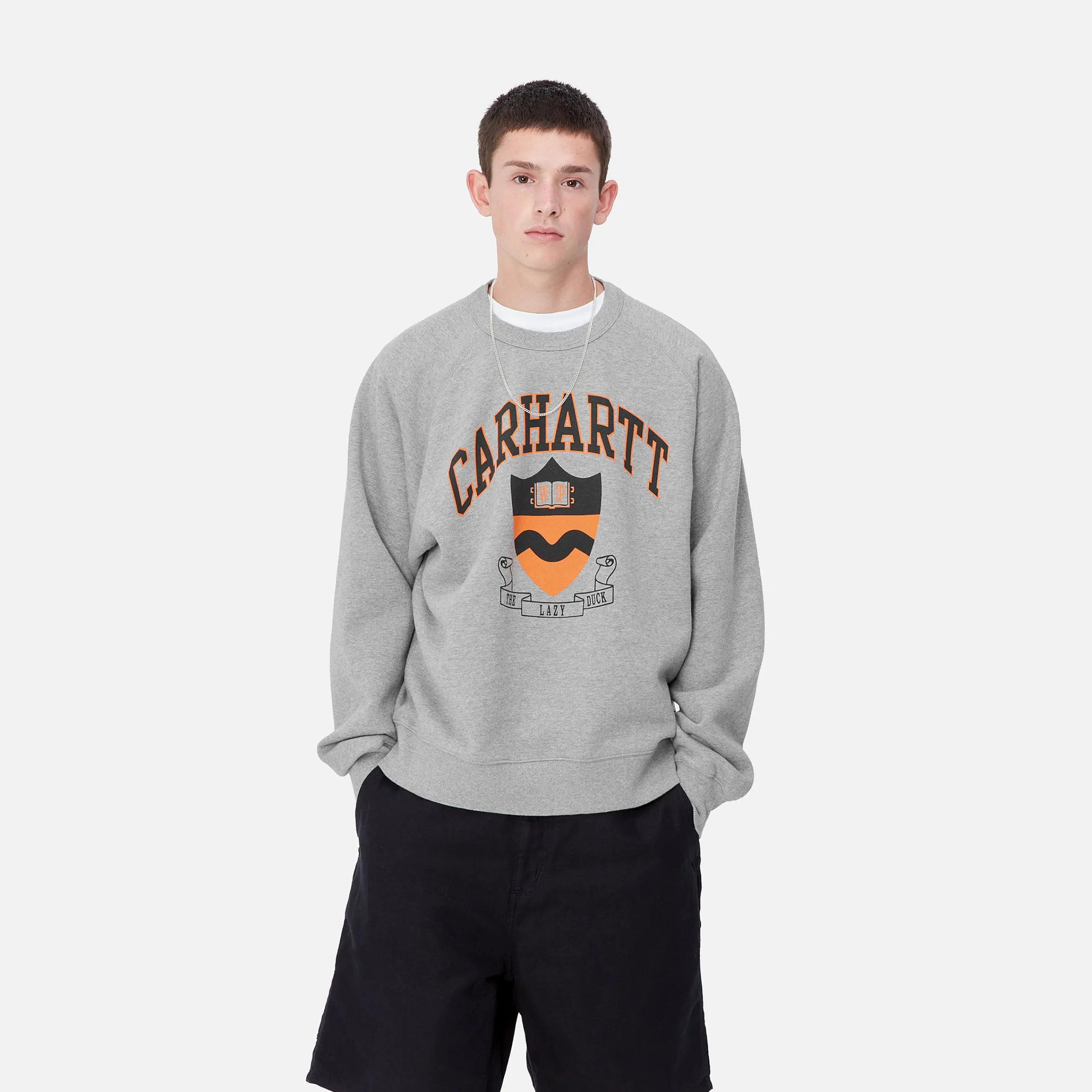 Sweats>Carhartt WIP Lazy Duck Academy Sweat Grey Heather