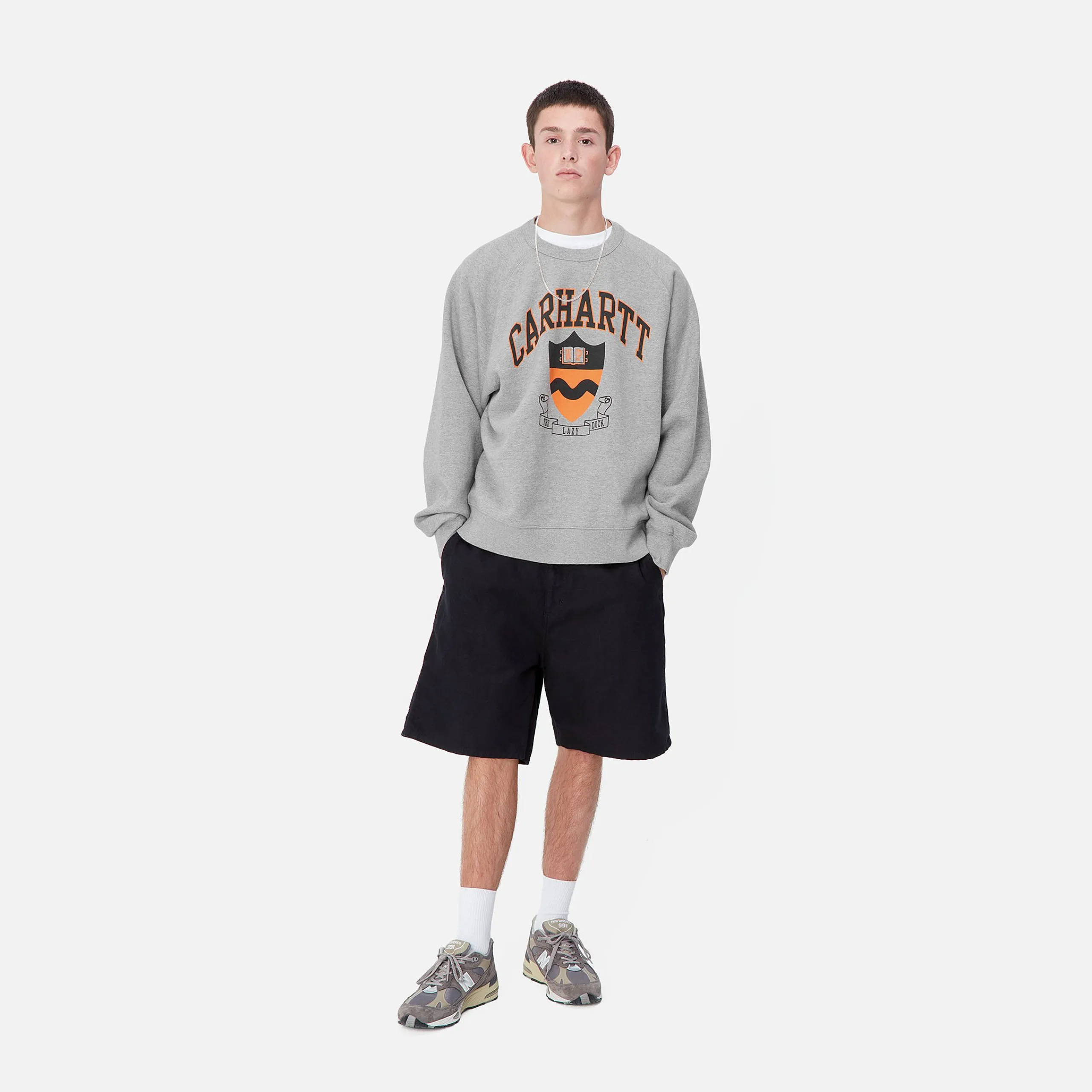 Sweats>Carhartt WIP Lazy Duck Academy Sweat Grey Heather
