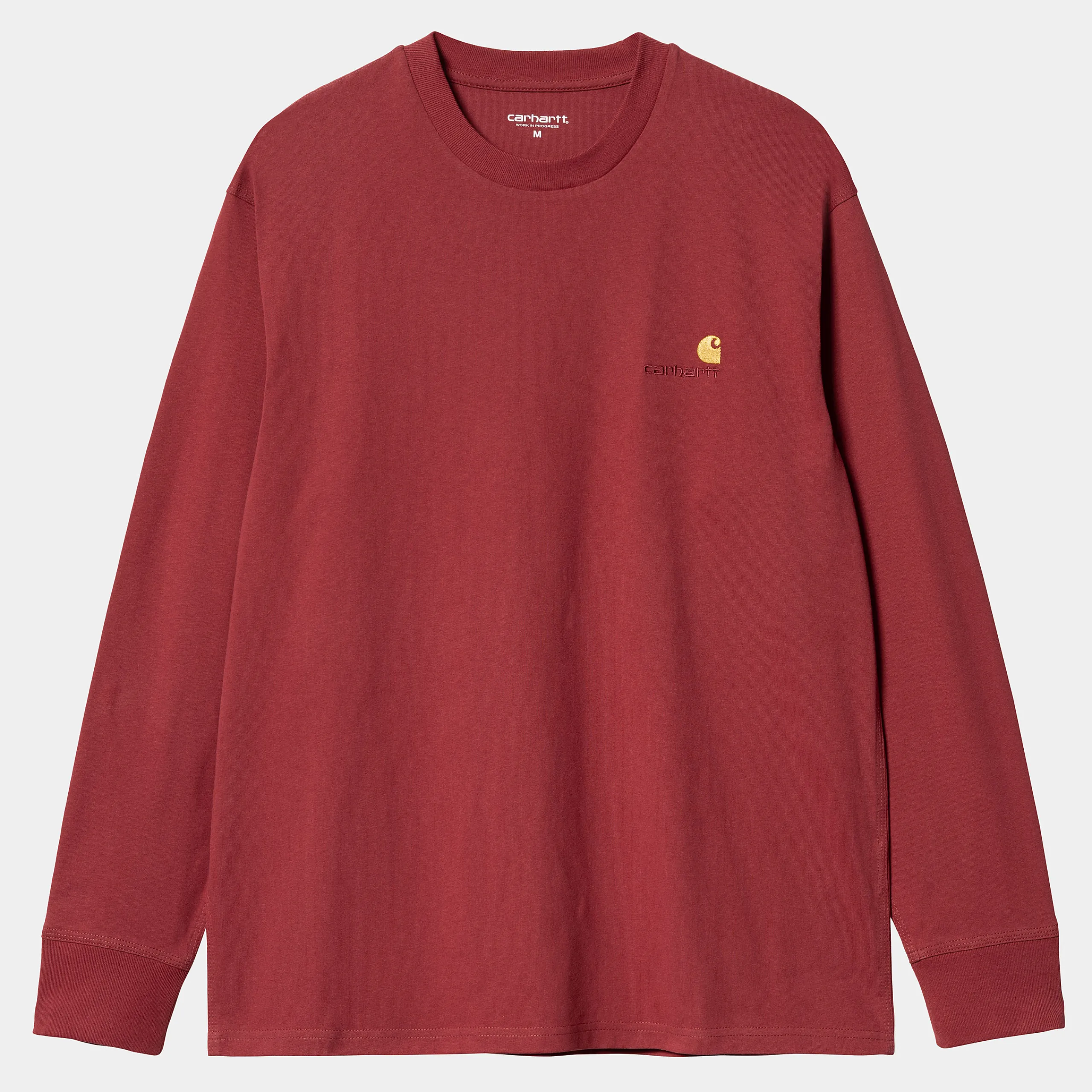 T-Shirts & Polos>Carhartt WIP L/S American Script T-Shirt Tuscany