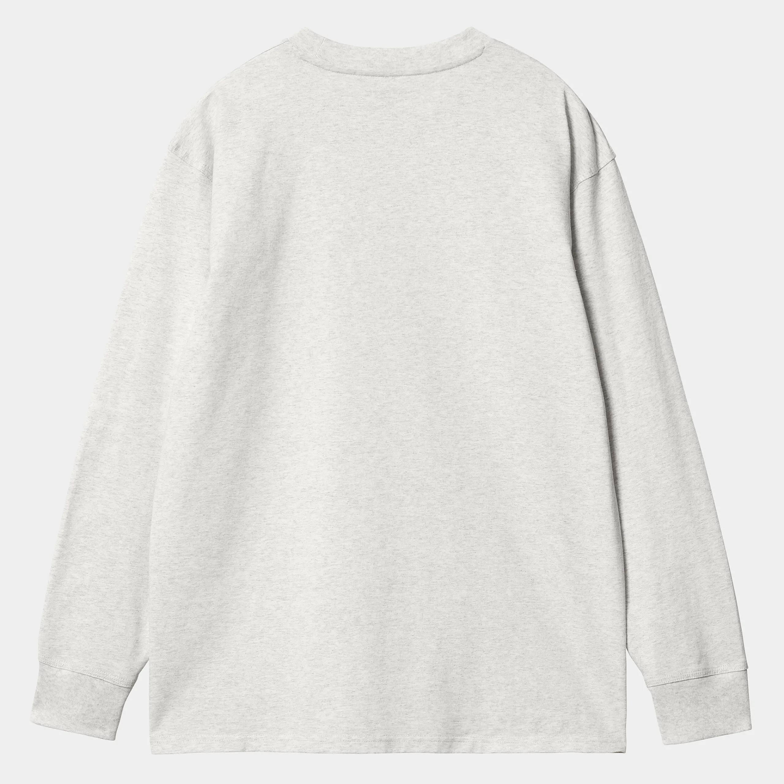 T-Shirts & Polos>Carhartt WIP L/S American Script T-Shirt Ash Heather