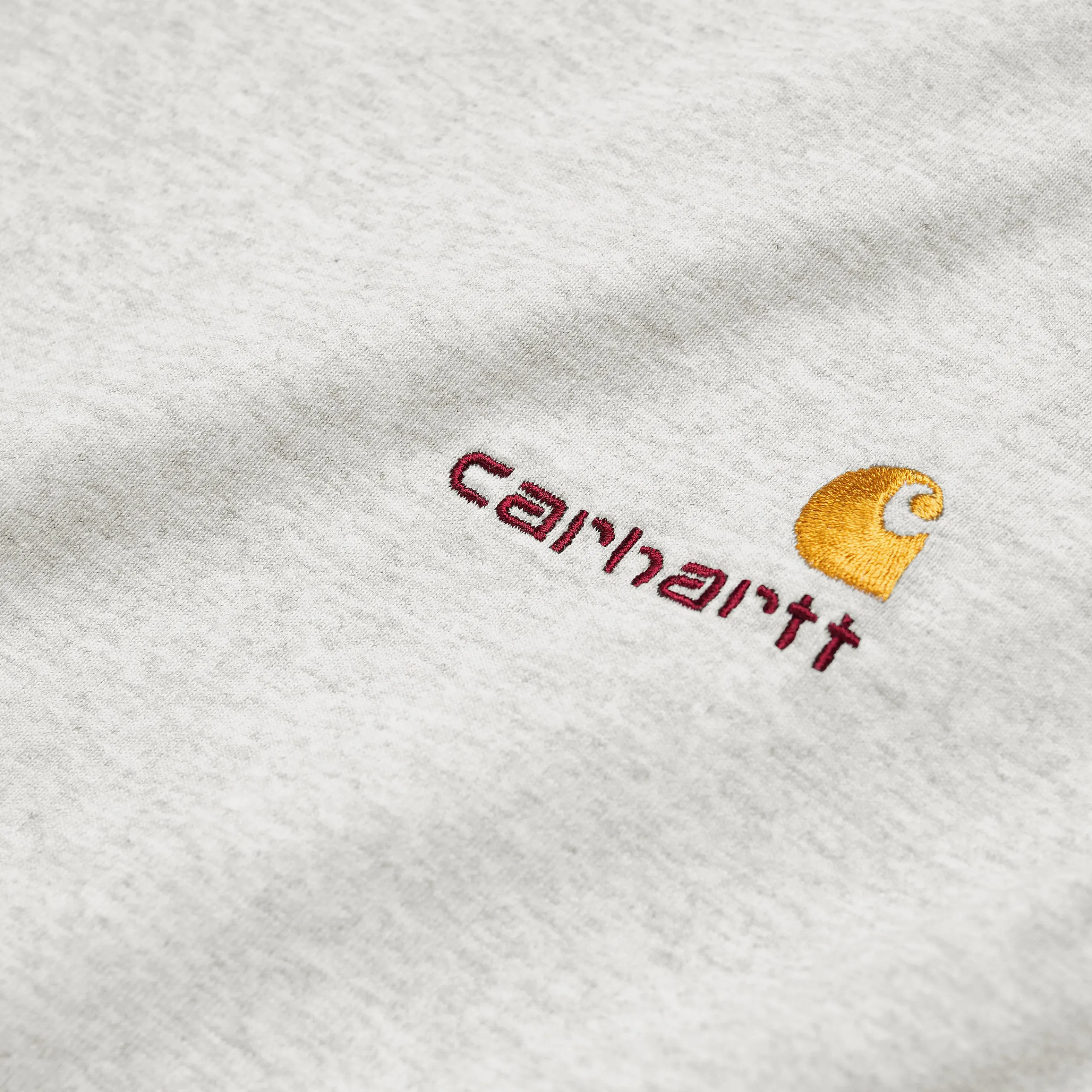 T-Shirts & Polos>Carhartt WIP L/S American Script T-Shirt Ash Heather