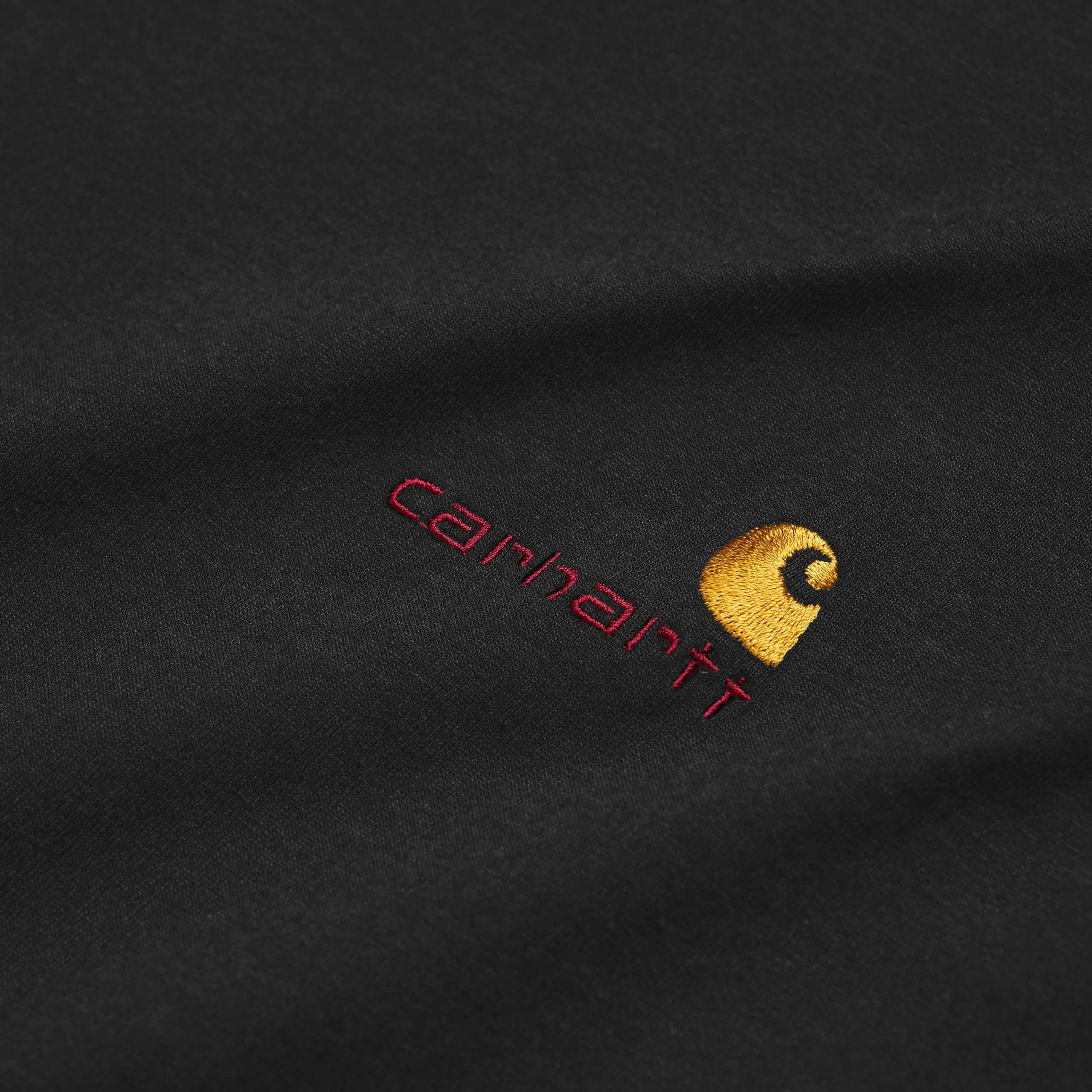 T-Shirts & Polos>Carhartt WIP L/S American Script T-Shirt Black