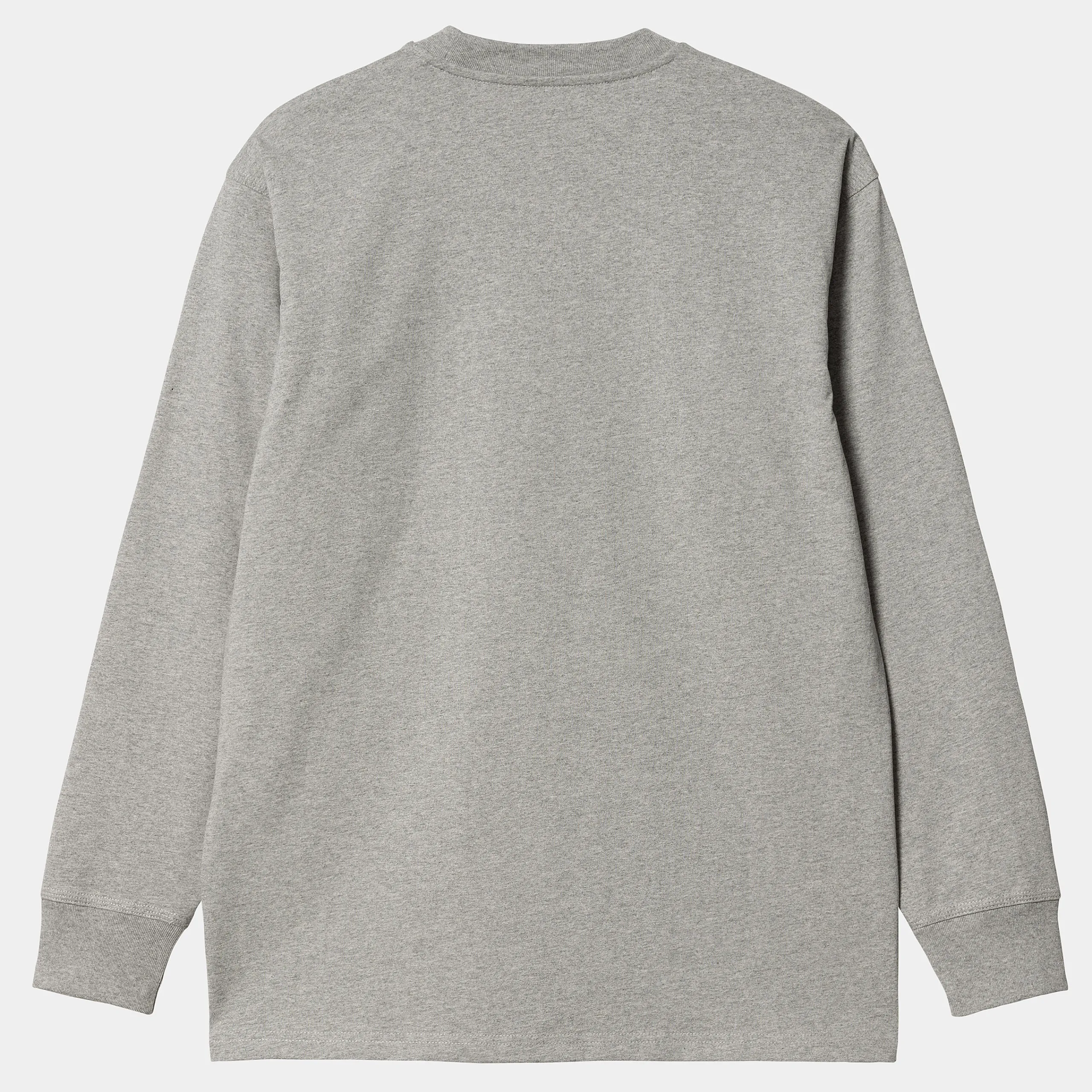 T-Shirts & Polos>Carhartt WIP L/S American Script T-Shirt Grey Heather