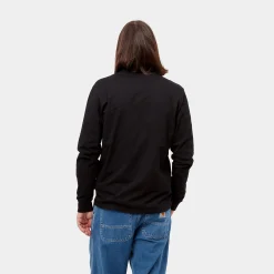 T-Shirts & Polos>Carhartt WIP L/S Base T-Shirt Black / White