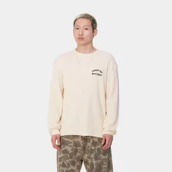 T-Shirts & Polos>Carhartt WIP L/S Basics Script T-Shirt Natural / Black