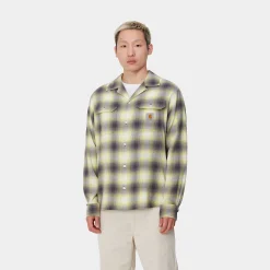 Hemden>Carhartt WIP L/S Blanchard Shirt Blanchard Check, Arctic Lime