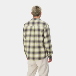 Hemden>Carhartt WIP L/S Blanchard Shirt Blanchard Check, Arctic Lime