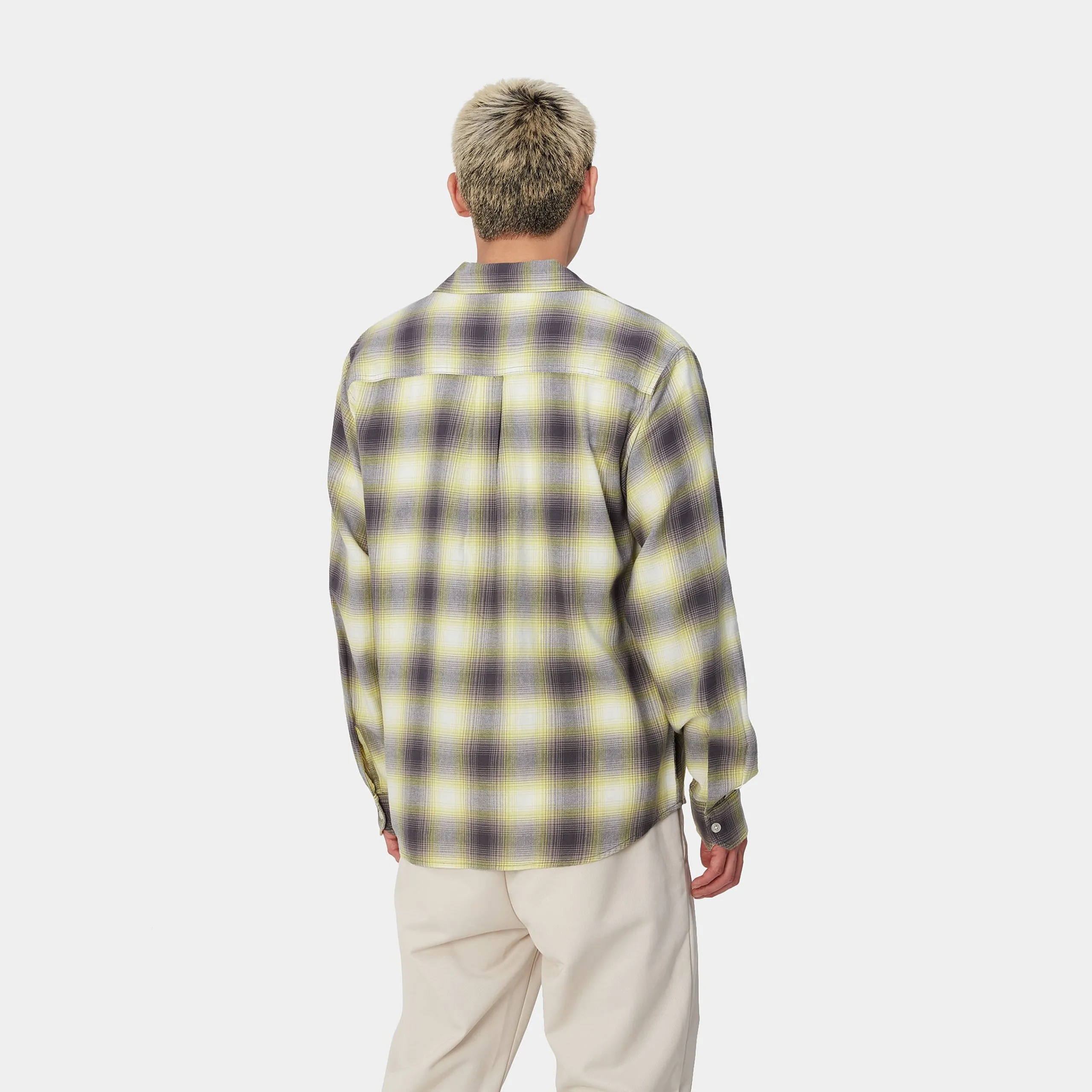 Hemden>Carhartt WIP L/S Blanchard Shirt Blanchard Check, Arctic Lime