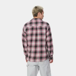 Hemden>Carhartt WIP L/S Blanchard Shirt Blanchard Check, Charm Pink
