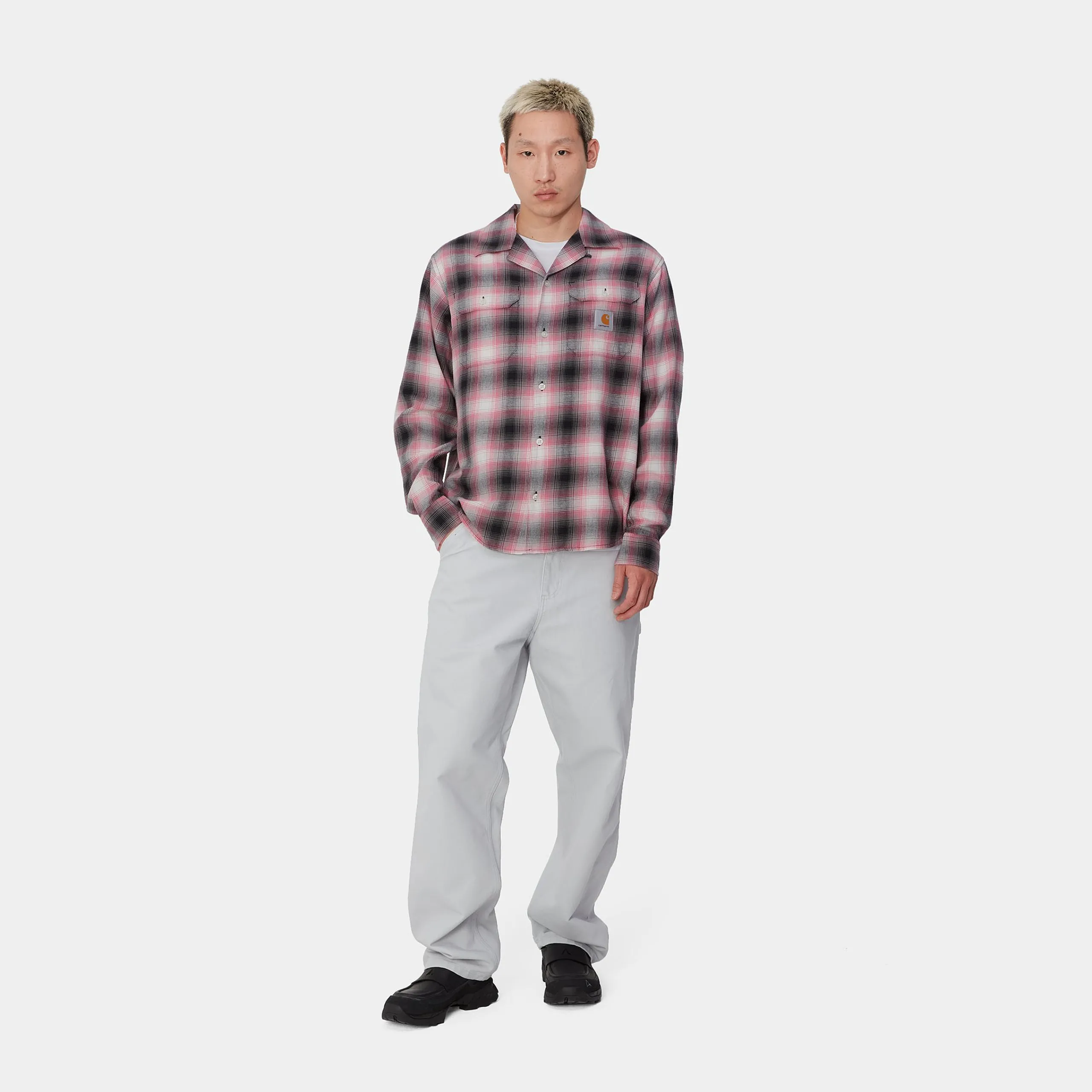 Hemden>Carhartt WIP L/S Blanchard Shirt Blanchard Check, Charm Pink