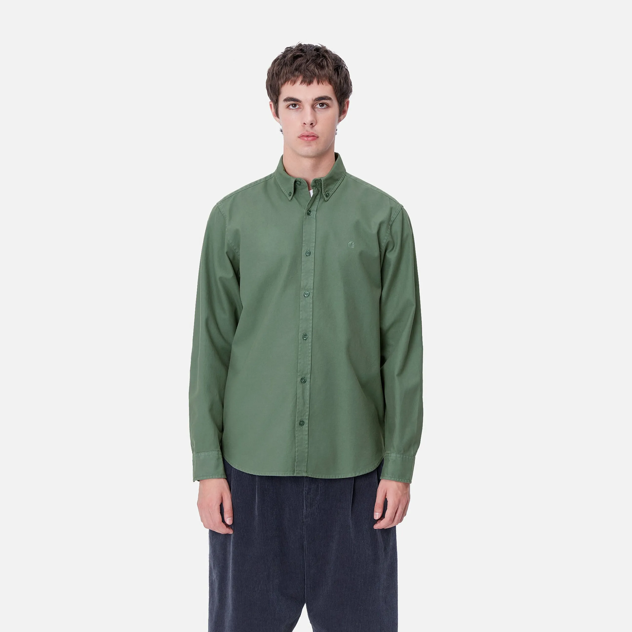 Hemden>Carhartt WIP L/S Bolton Shirt Duck Green