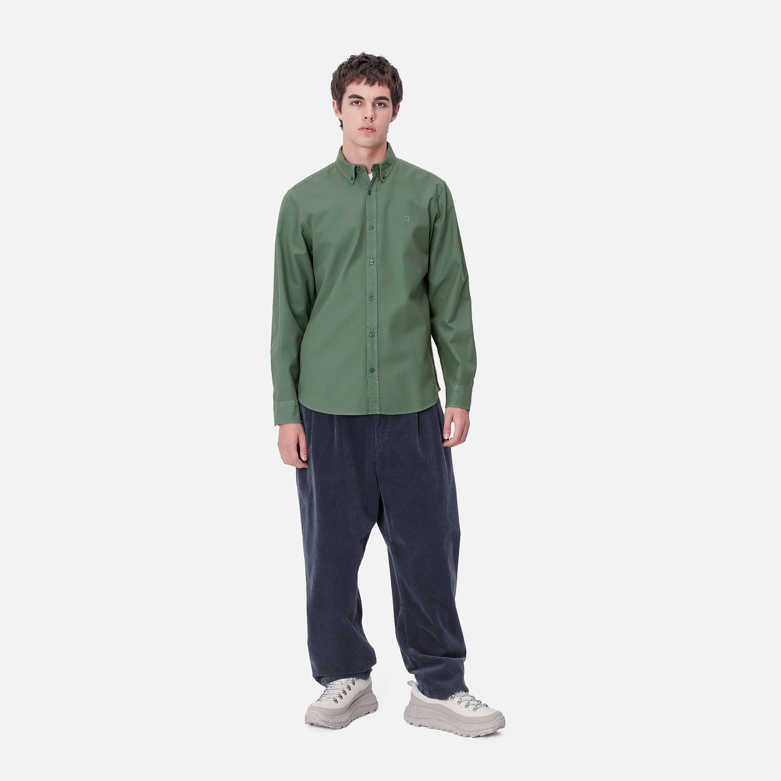Hemden>Carhartt WIP L/S Bolton Shirt Duck Green