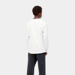 T-Shirts & Polos>Carhartt WIP L/S Chase T-Shirt White / Gold