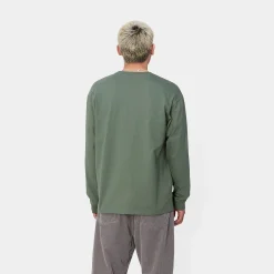 T-Shirts & Polos>Carhartt WIP L/S Chase T-Shirt Duck Green / Gold
