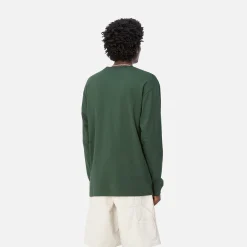 T-Shirts & Polos>Carhartt WIP L/S Chase T-Shirt Sycamore Tree / Gold