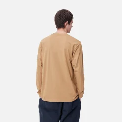 T-Shirts & Polos>Carhartt WIP L/S Chase T-Shirt Peanut / Gold