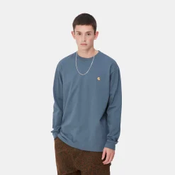 T-Shirts & Polos>Carhartt WIP L/S Chase T-Shirt Positano / Gold