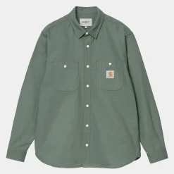 Hemden>Carhartt WIP L/S Clink Shirt Duck Green