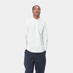 Hemden>Carhartt WIP L/S C-Logo Shirt White / White