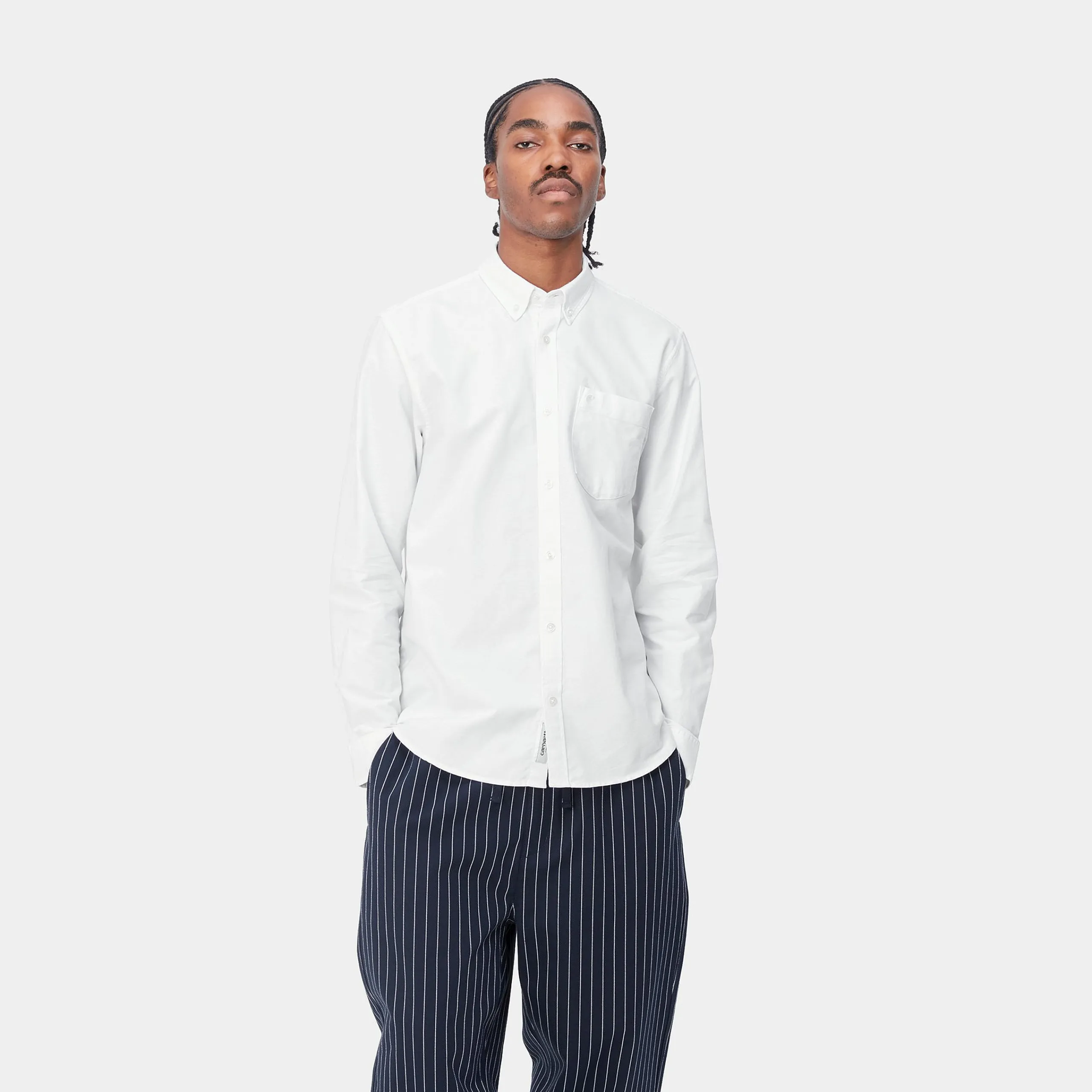 Hemden>Carhartt WIP L/S C-Logo Shirt White / White