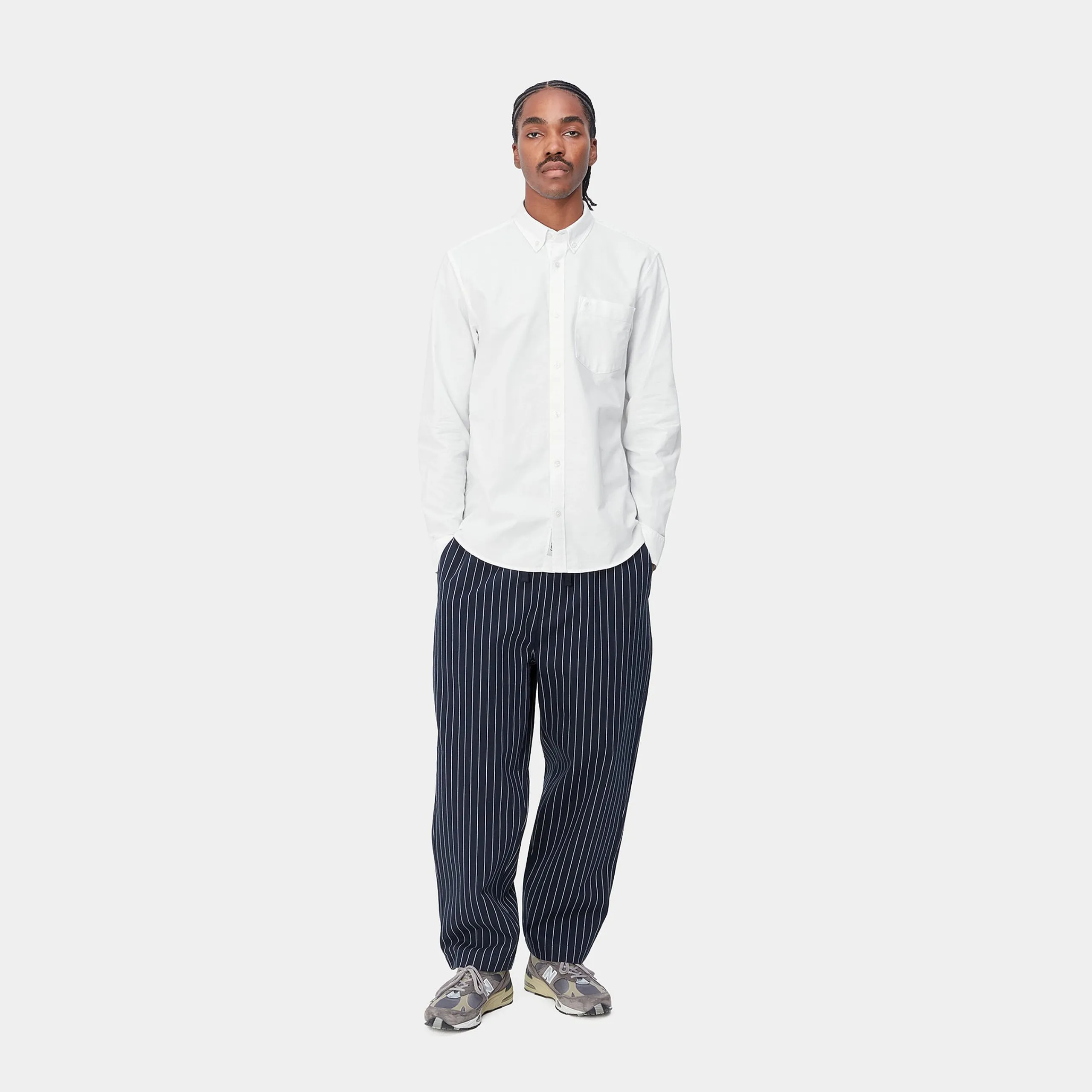 Hemden>Carhartt WIP L/S C-Logo Shirt White / White