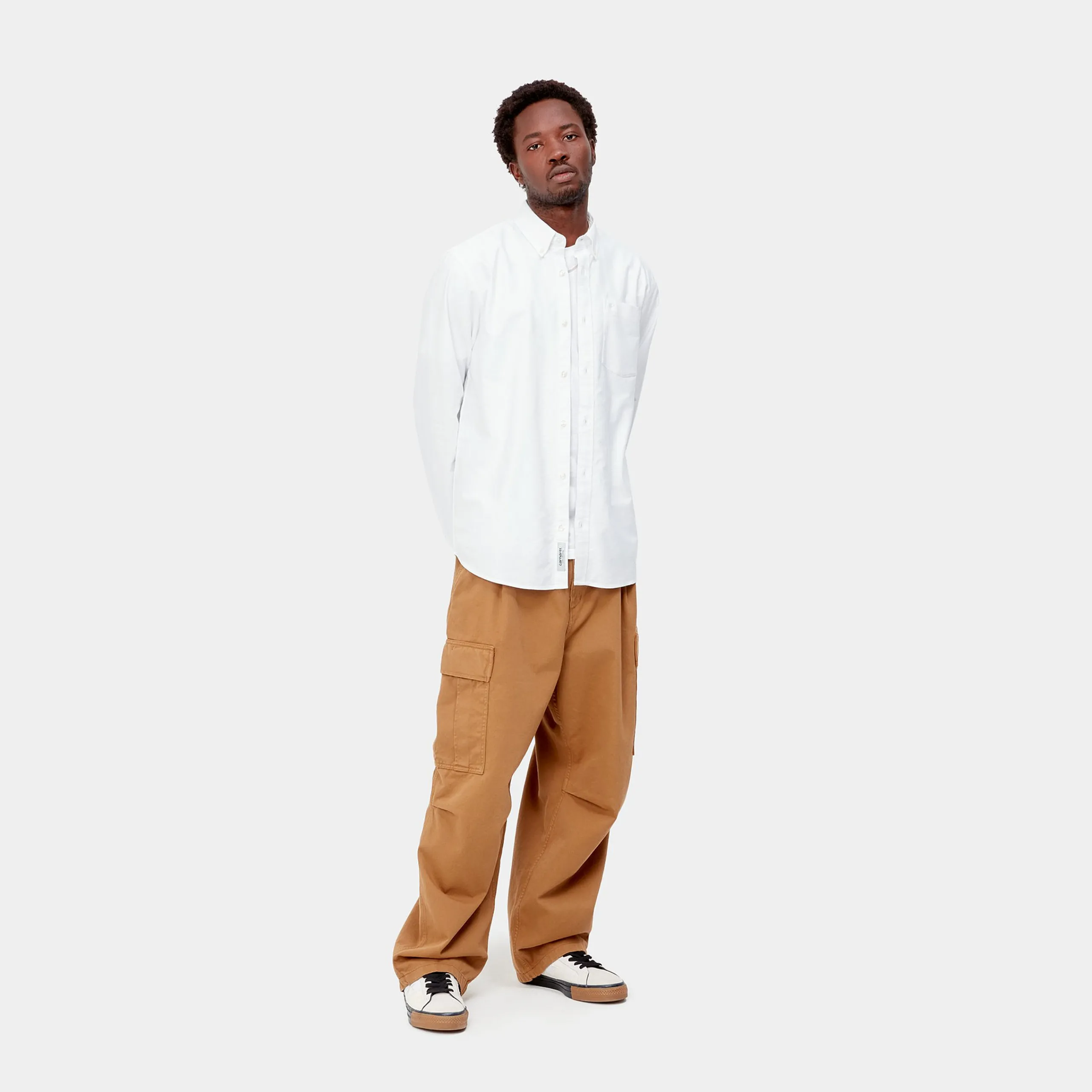 Hemden>Carhartt WIP L/S C-Logo Shirt White / White