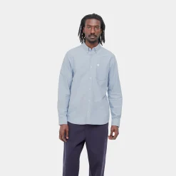Hemden>Carhartt WIP L/S C-Logo Shirt Bleach / White