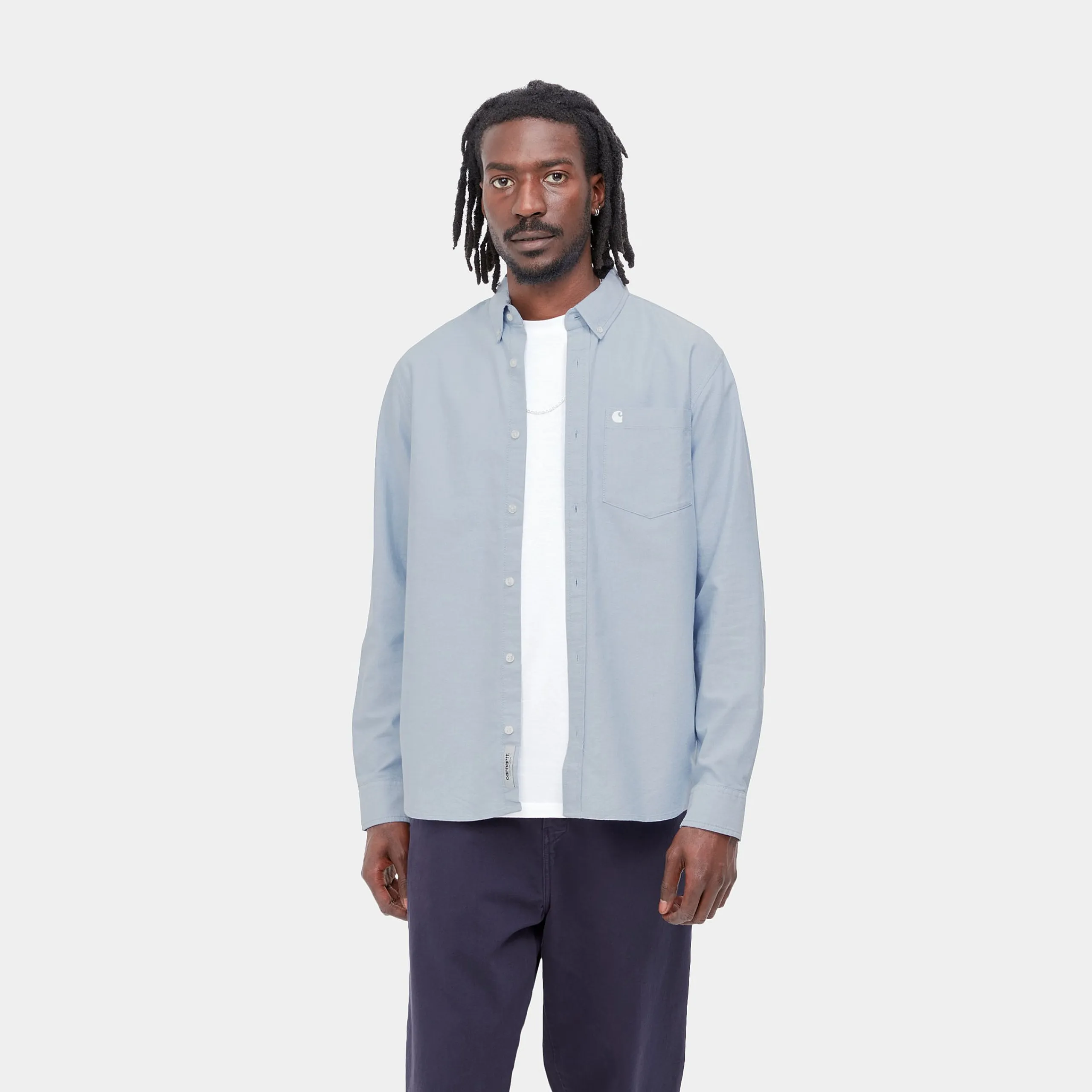 Hemden>Carhartt WIP L/S C-Logo Shirt Bleach / White
