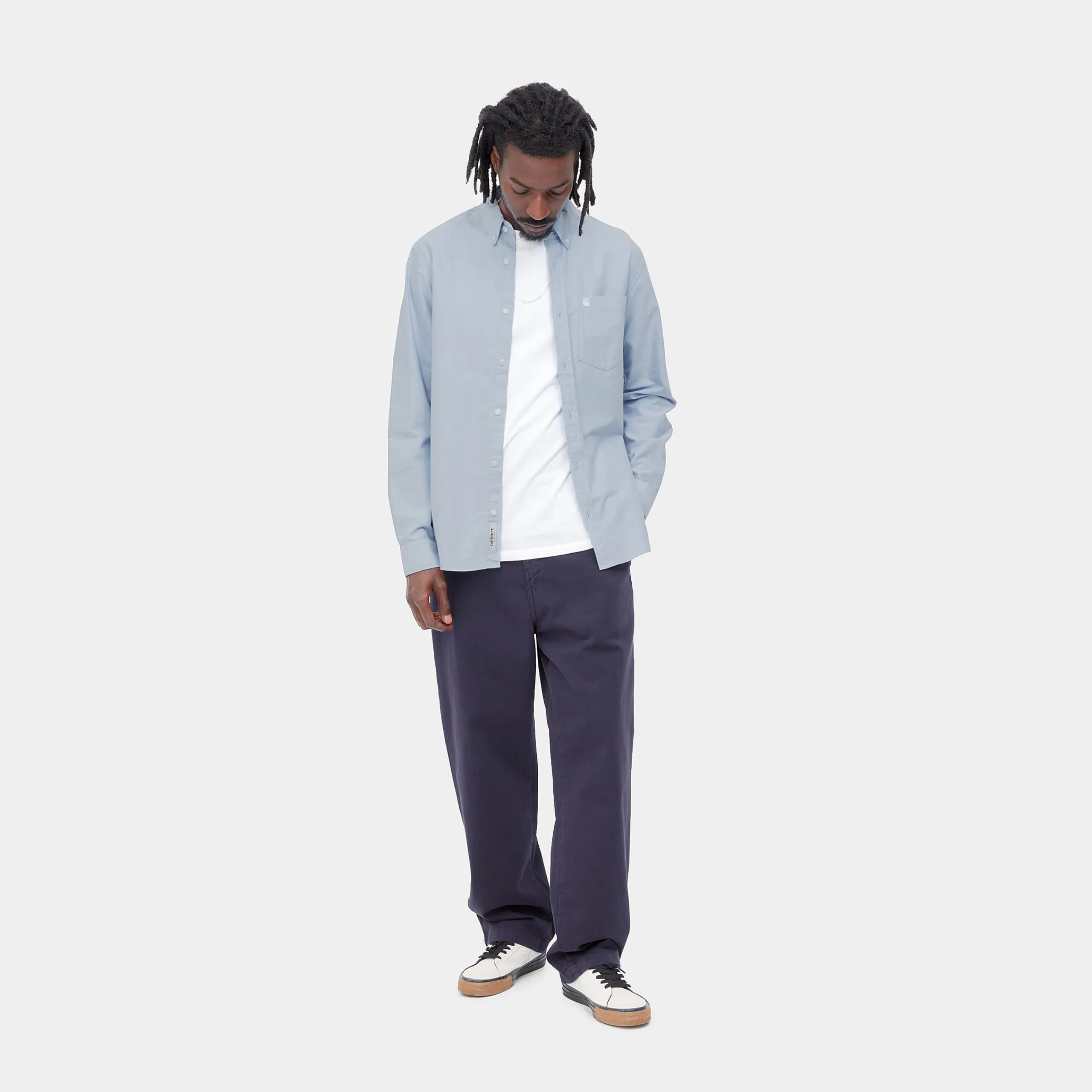 Hemden>Carhartt WIP L/S C-Logo Shirt Bleach / White